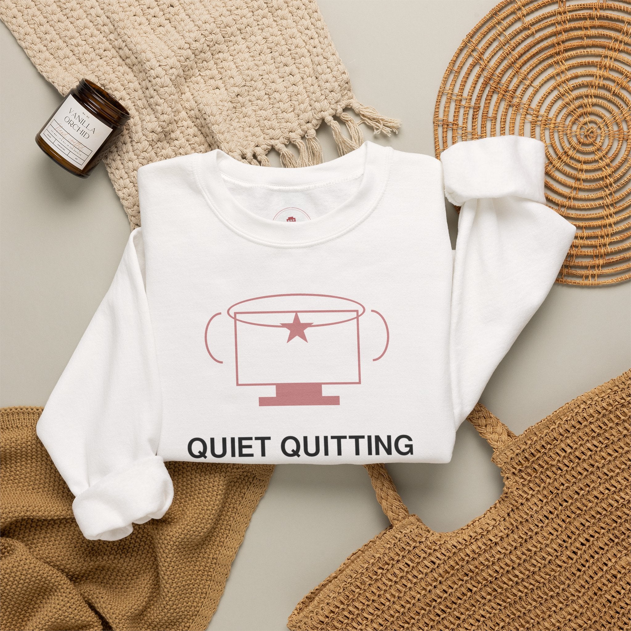Quiet Quitting World Champion Sweatshirt — Funny Office Resignation Crewneck