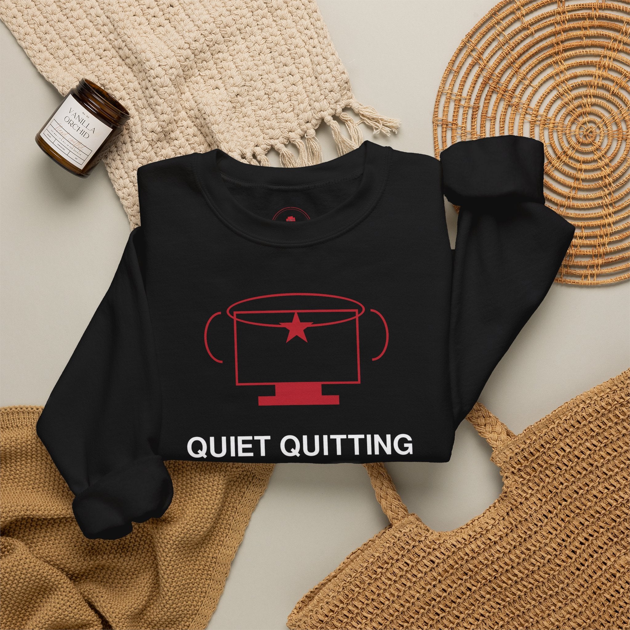 Quiet Quitting World Champion Sweatshirt — Funny Office Resignation Crewneck